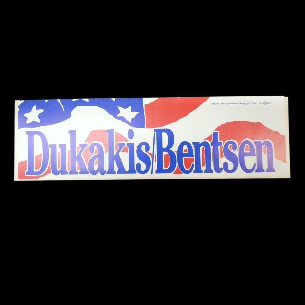 Mike Dukakis Bentsen 1988 Presidential Campaign Bumper Sticker Lot Of 3 NOS - Picture 5 of 6